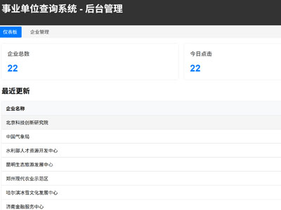 事業(yè)單位查詢系統(tǒng)-軟件開發(fā)以及功能實(shí)現(xiàn)